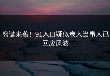 离谱来袭！91入口疑似卷入当事人已回应风波