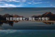 91官网被曝光，网友一片惋惜！
