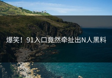 爆笑！91入口竟然牵扯出N人黑料