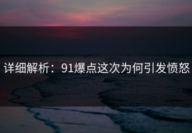 详细解析：91爆点这次为何引发愤怒