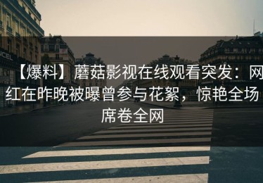 【爆料】蘑菇影视在线观看突发：网红在昨晚被曝曾参与花絮，惊艳全场席卷全网