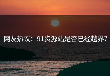 网友热议：91资源站是否已经越界？