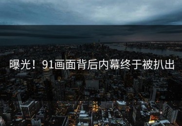曝光！91画面背后内幕终于被扒出