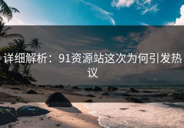 详细解析：91资源站这次为何引发热议