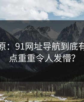 调查还原：91网址导航到底有没有疑点重重令人发懵？