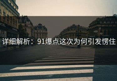 详细解析：91爆点这次为何引发愣住