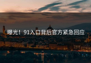 曝光！91入口背后官方紧急回应