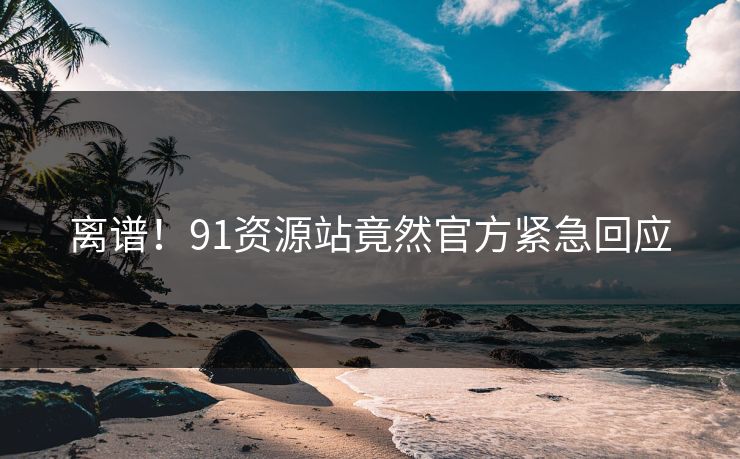 离谱！91资源站竟然官方紧急回应