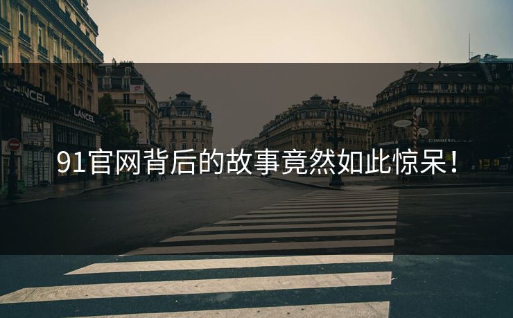 91官网背后的故事竟然如此惊呆！