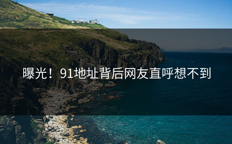 曝光！91地址背后网友直呼想不到