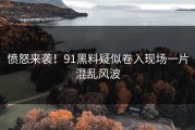 愤怒来袭！91黑料疑似卷入现场一片混乱风波