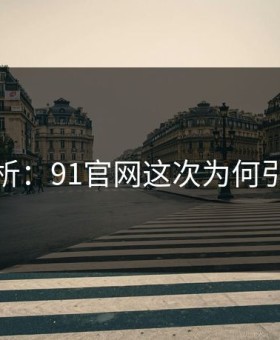 详细解析：91官网这次为何引发离谱