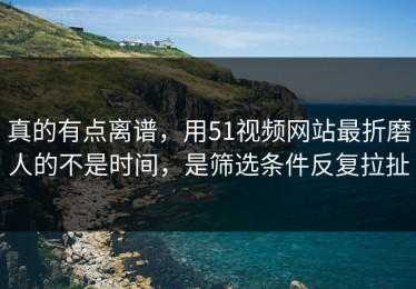 真的有点离谱，用51视频网站最折磨人的不是时间，是筛选条件反复拉扯