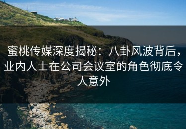 蜜桃传媒深度揭秘：八卦风波背后，业内人士在公司会议室的角色彻底令人意外