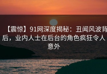 【震惊】91网深度揭秘：丑闻风波背后，业内人士在后台的角色疯狂令人意外